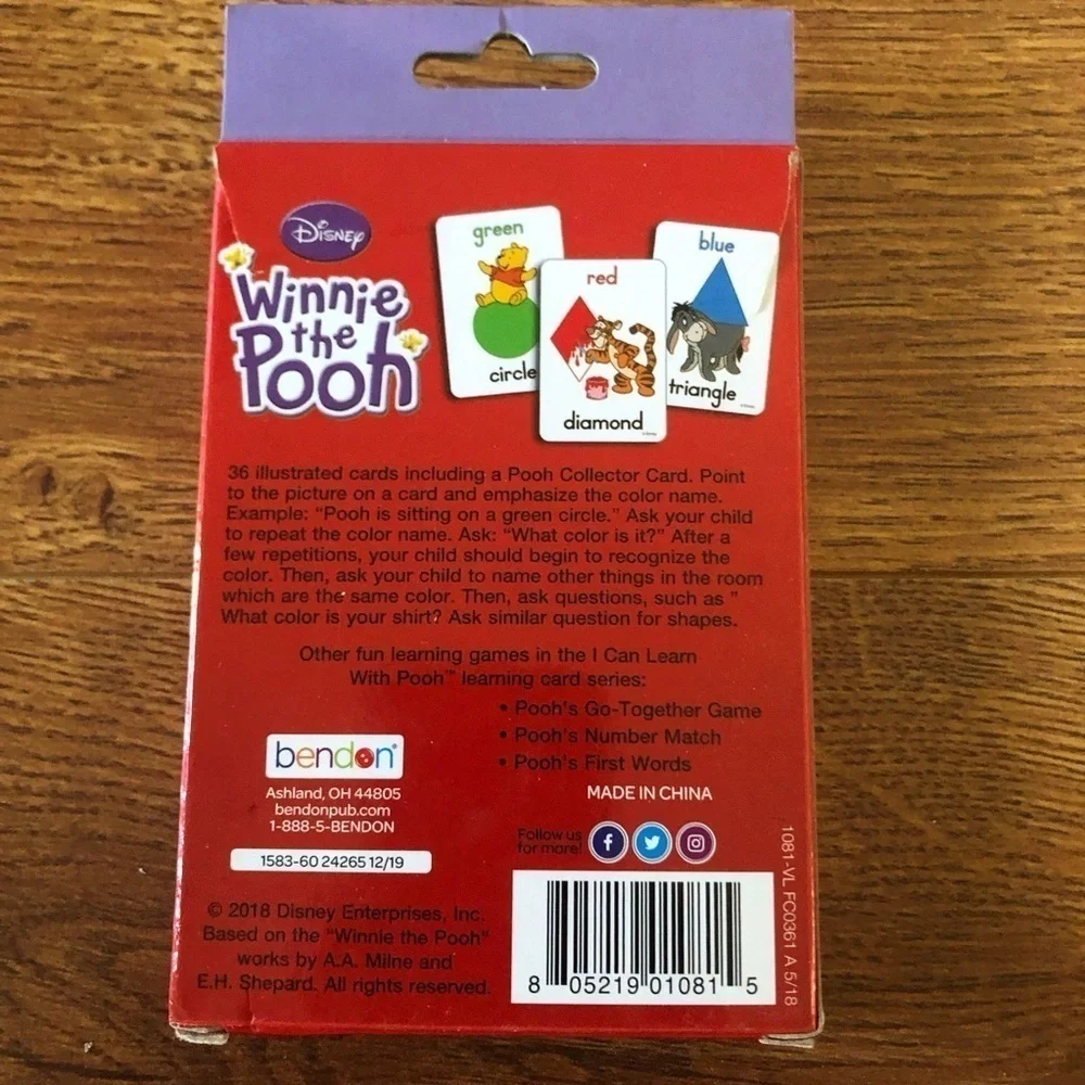 Disney Pooh’s Colors and Shapes flash cards